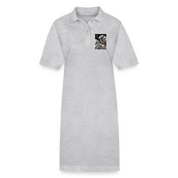 Ukiyo-e Baby Monkey Punch - Stanley/Stella Frauen Bio-Polokleid PAIGER - Grau meliert - Vorne