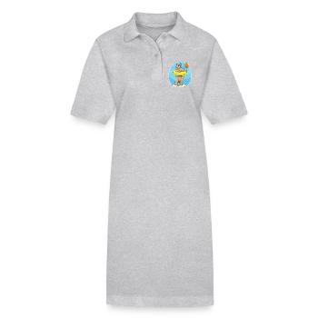 Été de la baignée de Bear Beach - Robe polo bio PAIGER Stanley/Stella Femme - gris chiné - Devant