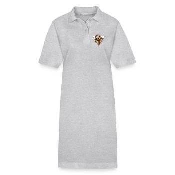 Sloth in triangle design - Stanley/Stella PAIGER Organic Women’s Polo Dress - heather grey - Front