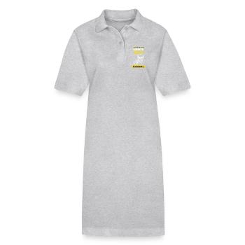 Vorsicht Ich bin zu alt zum Wegrennen - Stanley/Stella Frauen Bio-Polokleid PAIGER - Grau meliert - Vorne