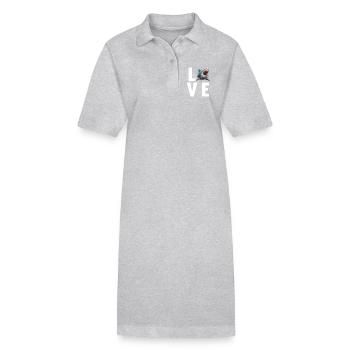 Grand requin blanc Grand requin blanc - Robe polo bio PAIGER Stanley/Stella Femme - gris chiné - Devant
