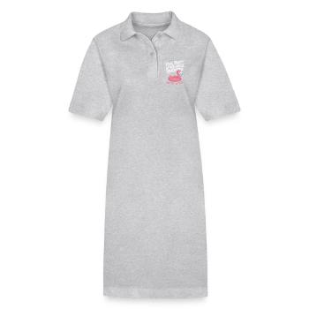 Fête à la piscine Amenez la piscine Fête d’été à la piscine en remarque - Robe polo bio PAIGER Stanley/Stella Femme - gris chiné - Devant