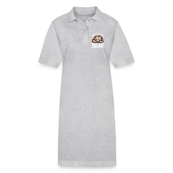 Bären Sprüche Bär Lustiges Bären Geschenk - Stanley/Stella Frauen Bio-Polokleid PAIGER - Grau meliert - Vorne