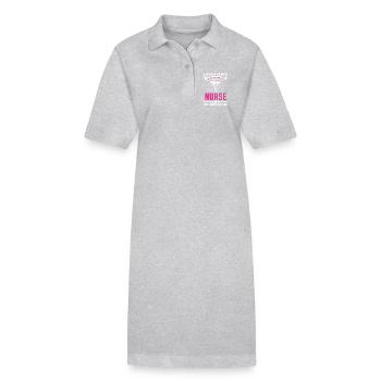 Krankenschwester - Stanley/Stella Frauen Bio-Polokleid PAIGER - Grau meliert - Vorne