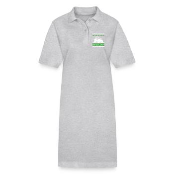 Ich habe einen Traktor gesehen Landwirt Trecker - Stanley/Stella Frauen Bio-Polokleid PAIGER - Grau meliert - Vorne