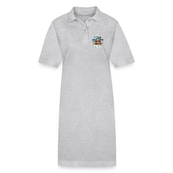 Explorateur côtier Sunset - Robe polo bio PAIGER Stanley/Stella Femme - gris chiné - Devant
