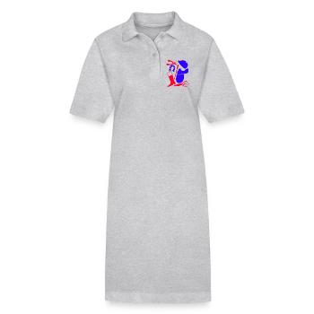 Fahrzubehör-Muster - Stanley/Stella Frauen Bio-Polokleid PAIGER - Grau meliert - Vorne