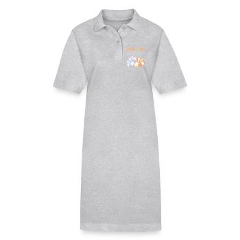 Vie en piscine – Été dans votre piscine préférée - Robe polo bio PAIGER Stanley/Stella Femme - gris chiné - Devant