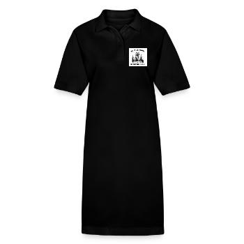 Waschbär-Satire: Nicht selbst diagnostizieren - Stanley/Stella Frauen Bio-Polokleid PAIGER - Schwarz - Vorne