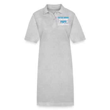 Personalisiertes Geschenk für den zukünftigen Opa Survival Kit - Stanley/Stella Frauen Bio-Polokleid PAIGER - Grau meliert - Vorne