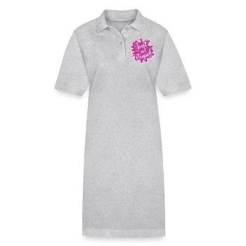 Just act stupid - Stanley/Stella PAIGER Organic Women’s Polo Dress - heather grey - Front