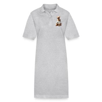 Lustiges Alpaka Chill Out Tierliebhaber Chillen - Stanley/Stella Frauen Bio-Polokleid PAIGER - Grau meliert - Vorne