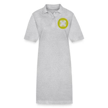 Kreisförmiger Innenstil - Stanley/Stella Frauen Bio-Polokleid PAIGER - Grau meliert - Vorne