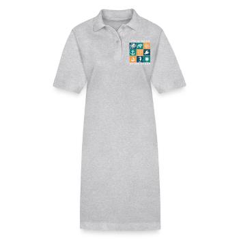 Das Leben am Meer ist gut - Stanley/Stella Frauen Bio-Polokleid PAIGER - Grau meliert - Vorne
