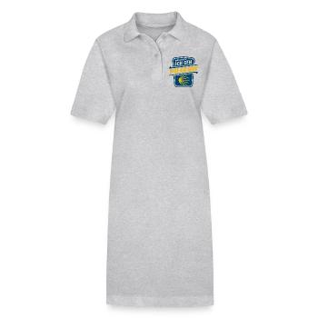 Mir reicht's ich geh Pilgern - Jakobsweg - Stanley/Stella Frauen Bio-Polokleid PAIGER - Grau meliert - Vorne