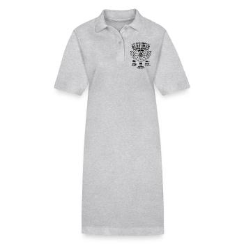 Oldtimer schonend behandeln - 65. Geburtstag - Stanley/Stella Frauen Bio-Polokleid PAIGER - Grau meliert - Vorne