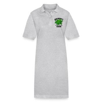 Mir reicht's ich geh in meinen Garten - Hanf - Stanley/Stella Frauen Bio-Polokleid PAIGER - Grau meliert - Vorne