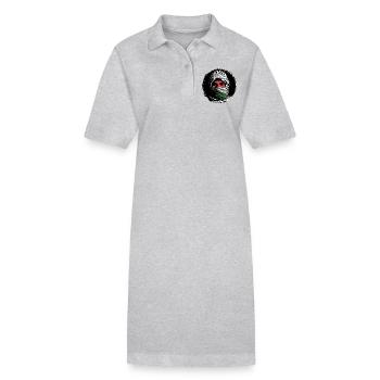 Freedom for Palestine - Peace - Stanley/Stella PAIGER Organic Women’s Polo Dress - heather grey - Front