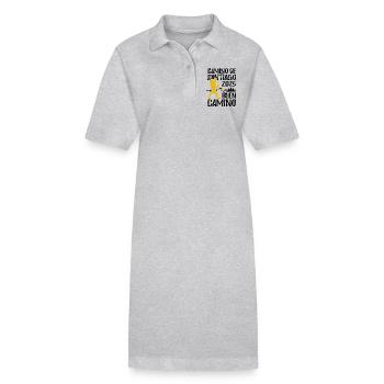 Chemin de Saint-Jacques-de-Compostelle 2025 - Robe polo bio PAIGER Stanley/Stella Femme - gris chiné - Devant