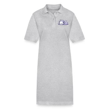 Loup endormi - Autocollant - Robe polo bio PAIGER Stanley/Stella Femme - gris chiné - Devant