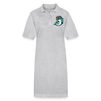 Bombe aérosol Dolphin Graffiti - Robe polo bio PAIGER Stanley/Stella Femme - gris chiné - Devant