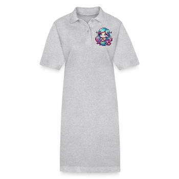 Sirène - Robe polo bio PAIGER Stanley/Stella Femme - gris chiné - Devant
