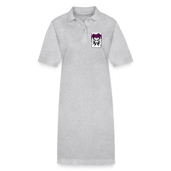 Arlequin Joker Clown Illustration - Robe polo bio PAIGER Stanley/Stella Femme - gris chiné - Devant