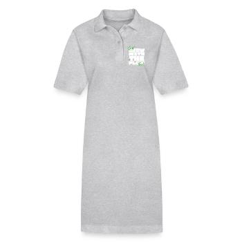 Grandir avec le courant - Robe polo bio PAIGER Stanley/Stella Femme - gris chiné - Devant