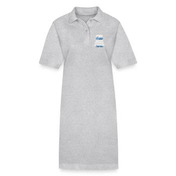 Je ne m’appelle pas la sirène - Robe polo bio PAIGER Stanley/Stella Femme - gris chiné - Devant