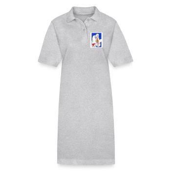 Fille manga coloré - Robe polo bio PAIGER Stanley/Stella Femme - gris chiné - Devant