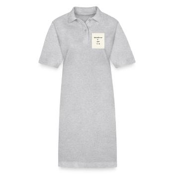 Le nouveau noir de l’humanité - Robe polo bio PAIGER Stanley/Stella Femme - gris chiné - Devant