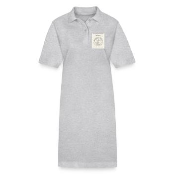 Motif géodésique de la géométrie des sphères - Robe polo bio PAIGER Stanley/Stella Femme - gris chiné - Devant