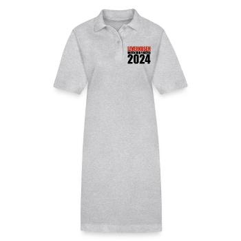 Leverkusen - Deutscher Meister 2024 - Stanley/Stella Frauen Bio-Polokleid PAIGER - Grau meliert - Vorne