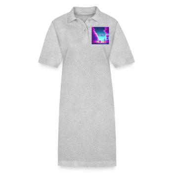 Ganztägiger Ausflug in einem wilden Waldauto - Stanley/Stella Frauen Bio-Polokleid PAIGER - Grau meliert - Vorne