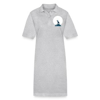 Papageitaucher auf Felsen - Stanley/Stella Frauen Bio-Polokleid PAIGER - Grau meliert - Vorne