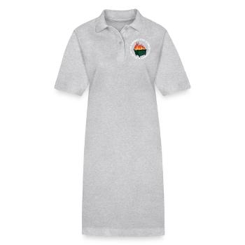 Der stärkste Stahl wird im Feuer geschmiedet - Stanley/Stella Frauen Bio-Polokleid PAIGER - Grau meliert - Vorne