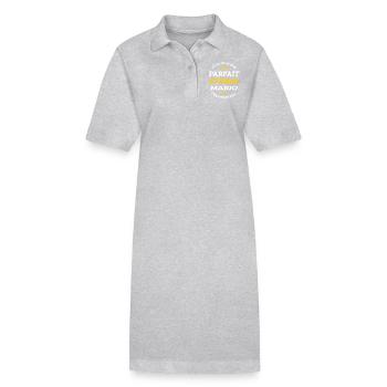 578 Mario - Robe polo bio PAIGER Stanley/Stella Femme - gris chiné - Devant