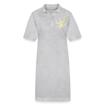 Joueurs de volley-ball - Robe polo bio PAIGER Stanley/Stella Femme - gris chiné - Devant