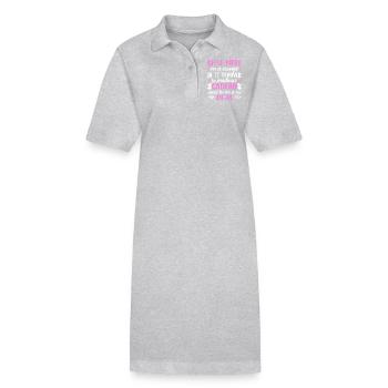 belle mère t-shirt cadeau belle maman - Robe polo bio PAIGER Stanley/Stella Femme - gris chiné - Devant