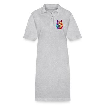 Alpaca - Stanley/Stella PAIGER Organic Women’s Polo Dress - heather grey - Front