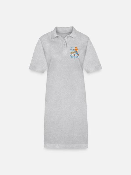 Bargeld Geld - Stanley/Stella Frauen Bio-Polokleid PAIGER - Grau meliert