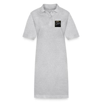 Sur primate fermé - Robe polo bio PAIGER Stanley/Stella Femme - gris chiné - Devant