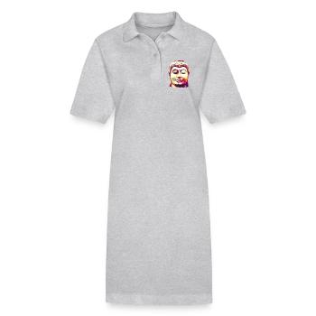Bouddha - Robe polo bio PAIGER Stanley/Stella Femme - gris chiné - Devant
