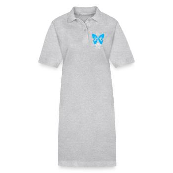 ME CFS - Stanley/Stella PAIGER Organic Women’s Polo Dress - heather grey - Front