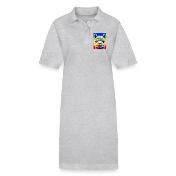 Alpaga - Robe polo bio PAIGER Stanley/Stella Femme - gris chiné - Devant
