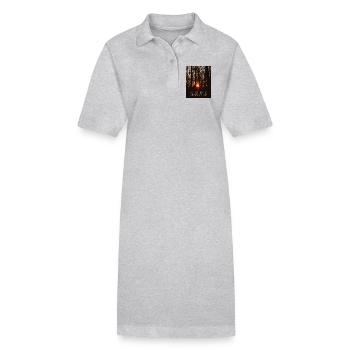 Espoir - Robe polo bio PAIGER Stanley/Stella Femme - gris chiné - Devant