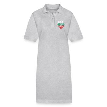 Bulgarie - Bulgarie - Drapeaux des tigres - Robe polo bio PAIGER Stanley/Stella Femme - gris chiné - Devant