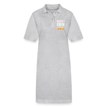 Bierzelt Crew Volksfest Festzelt Maß Partnerlook - Stanley/Stella Frauen Bio-Polokleid PAIGER - Grau meliert - Vorne