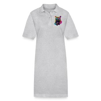 Wombat Australie Marsupial Mignon Wombat - Robe polo bio PAIGER Stanley/Stella Femme - gris chiné - Devant
