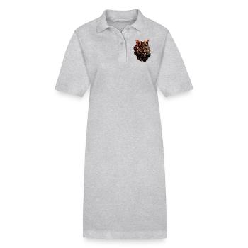 Wombat Australie Marsupial Mignon Wombat - Robe polo bio PAIGER Stanley/Stella Femme - gris chiné - Devant